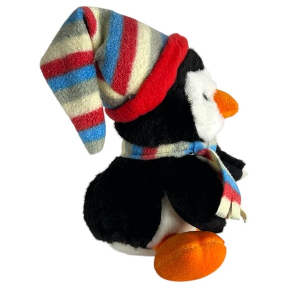 Russ Shining Stars Penguin With Striped Hat & Scarf Stuffed Animal Toy No Code - Picture 3 of 8
